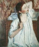 Mary Cassatt Girl Arranging Her Hair 1886 Sweden oil painting artist